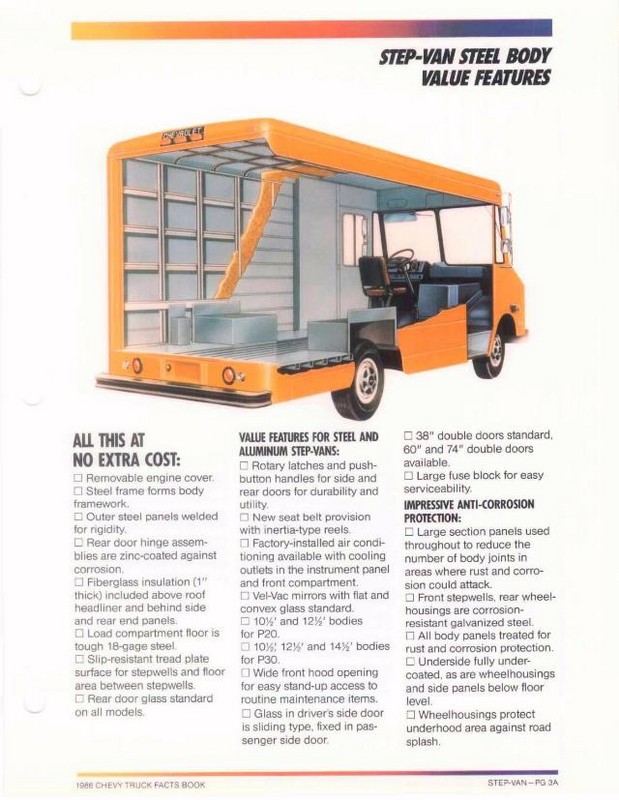 1986 Chevrolet Truck Facts Brochure Page 63